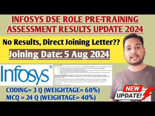 Infosys Pre-training Results Update | Infosys Onboarding Update | Direct Joining Letter, Survey Form