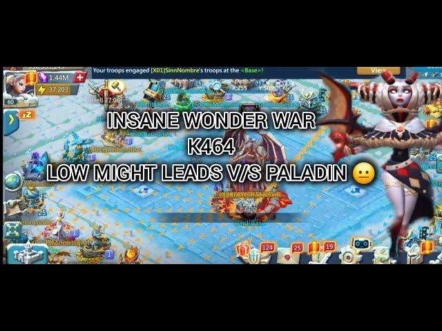 K464 Low Might leads wonder War- Lords mobile- insane wonder war #wonderwars #lordsmobile