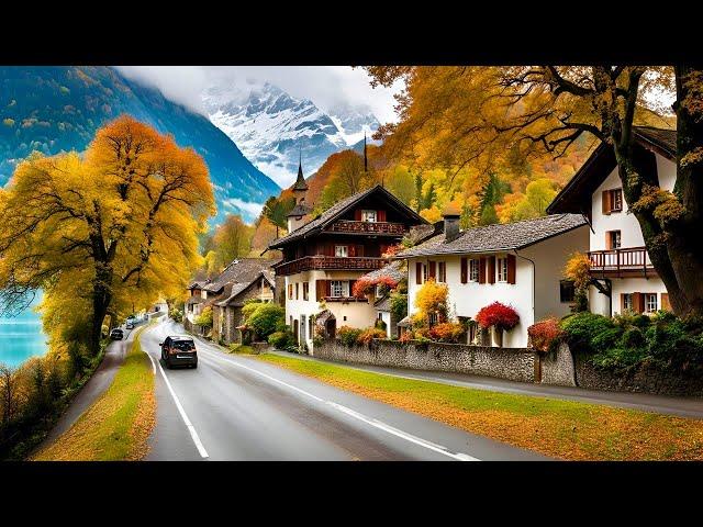 Autumn Driving In SwitzerlandSwiss Village Brienz