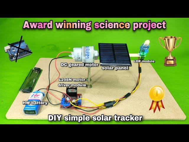 Amazing science project || how to make a simple solar tracker || Award winning project