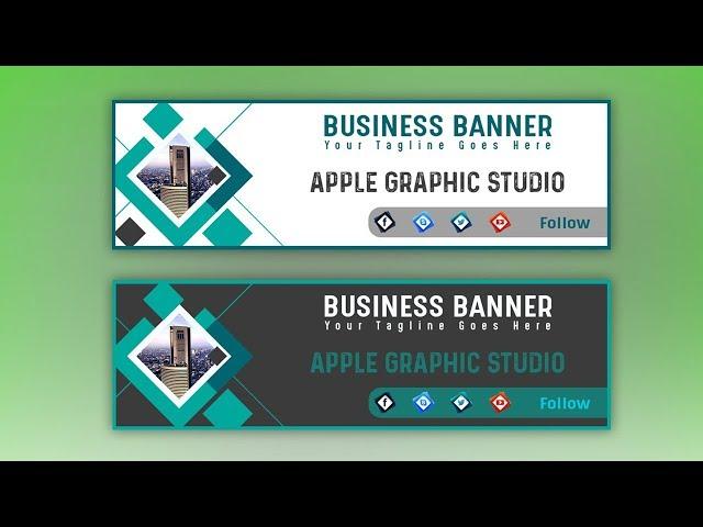 How To Design a Web Banner for Business - Photoshop Tutorial