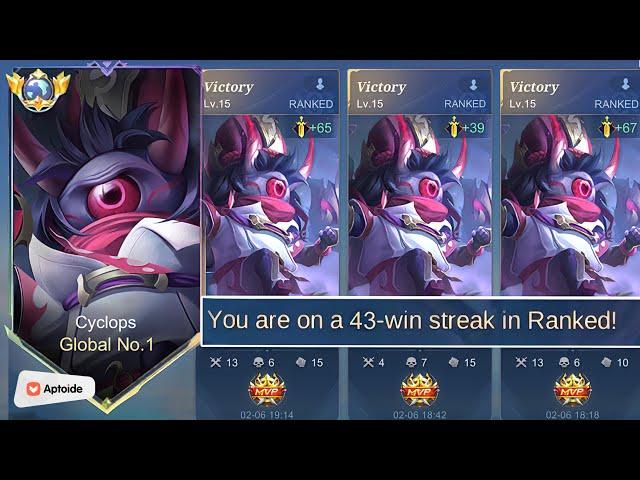 FINALLY FOUND CYCLOPS WINSTREAK BUILD 2025!(Totally insane) - Mobile Legends