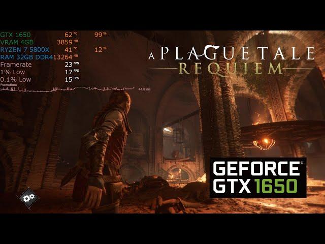 A Plague Tale: Requiem | GTX 1650 4 GB | Ryzen 7 5800x | Benchmark at 1080p | Low Settings