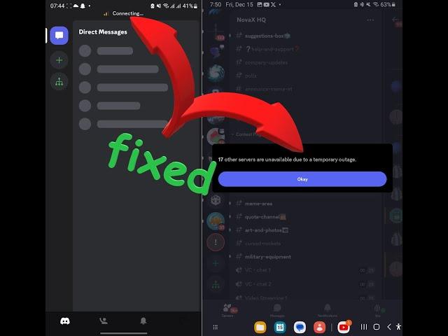 Fixed Discord stuck on connecting | Servers are unavailable due to a temporary outage