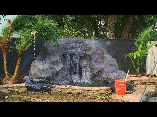 How to build an artificial stone waterfall from scratch PART I