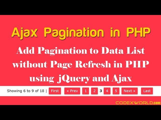 Ajax Pagination using jQuery with PHP and MySQL