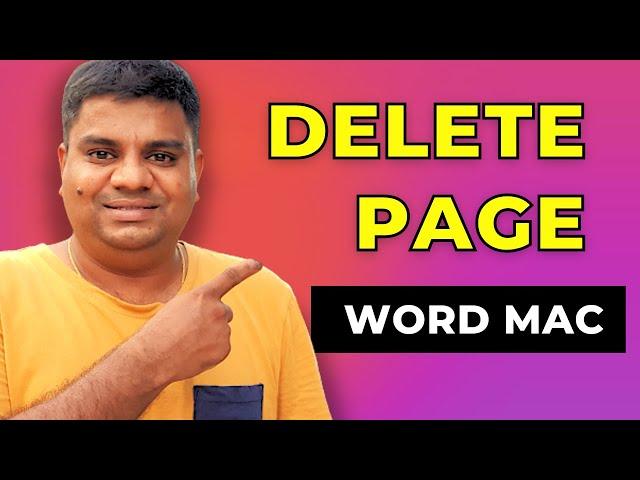 How To Delete a Page In Word MAC