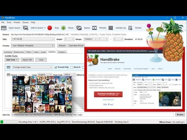 How To Add Subtitles To Movies Using Handbrake | Open Source Video Transcoder