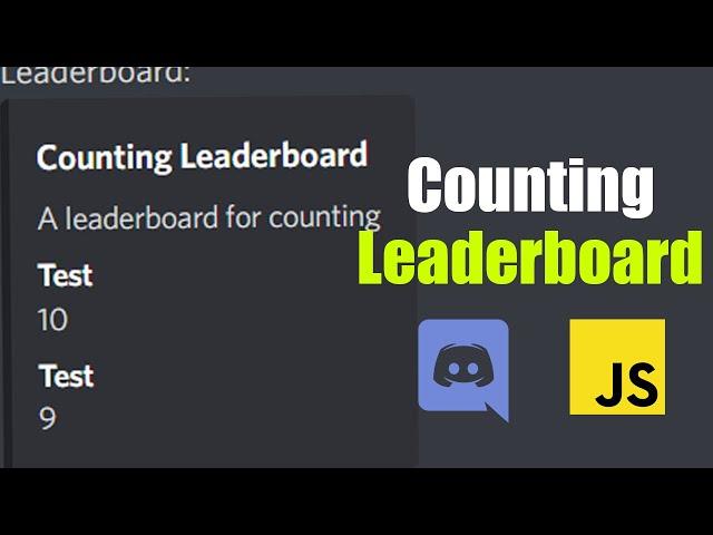 How to make a counting bot leaderboard command | Discord.js (V14) Bot Tutorial
