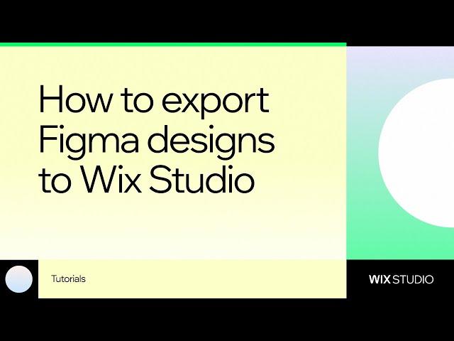 How to export Figma designs to Wix Studio