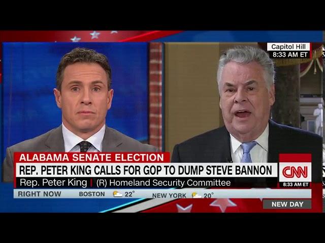 GOP Senator Peter King: Steve Bannon ‘Looks Like Some Disheveled Drunk Who Wandered on to the Politi