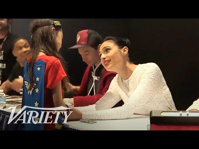 Gal Gadot Comforts Young Wonder Woman Fan at Comic Con 2017