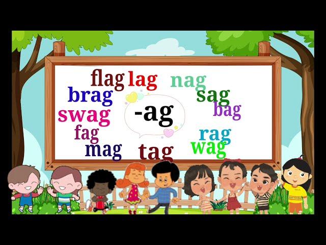 Word Family -ag | Family words -ag | Family words