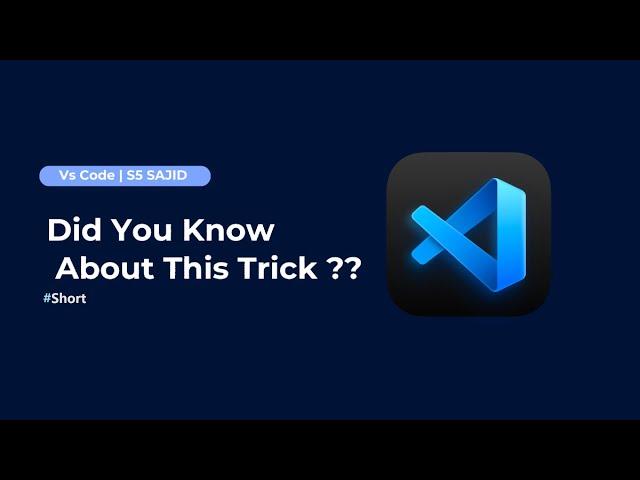 Vs Code Crazy Trick You Must Know #shorts #vscode #programming #htmlcss #tricks