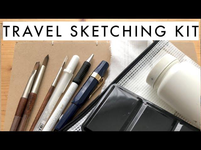 my travel sketching kit | lightweight portable watercolor gear