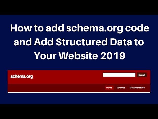 How to add schema.org code and Structured Data to Your Website 2019 | Digital Marketing Tutorial