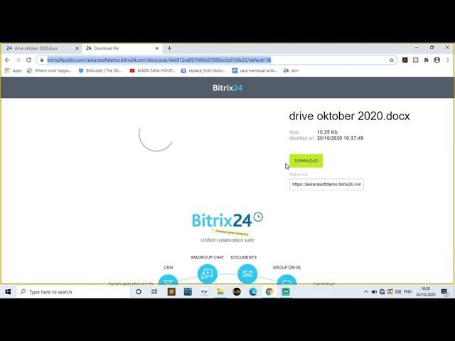 Penyimpanan Dokumen dan Sharing pada Bitrix Drive