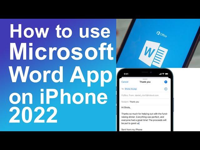 How to use Microsoft Word app on iPhone