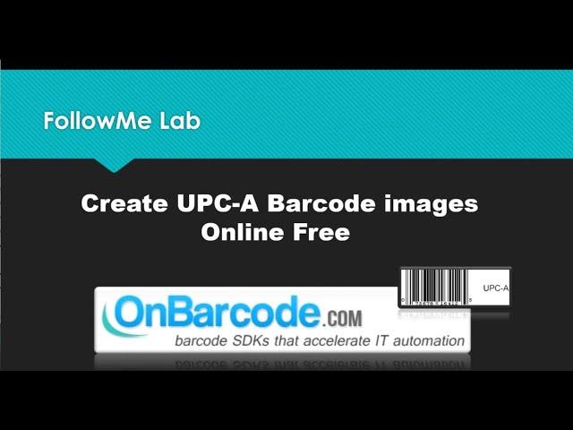 Free Online UPC-A Barcode Image Generator