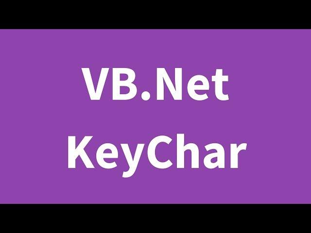 VB.Net KeyChar