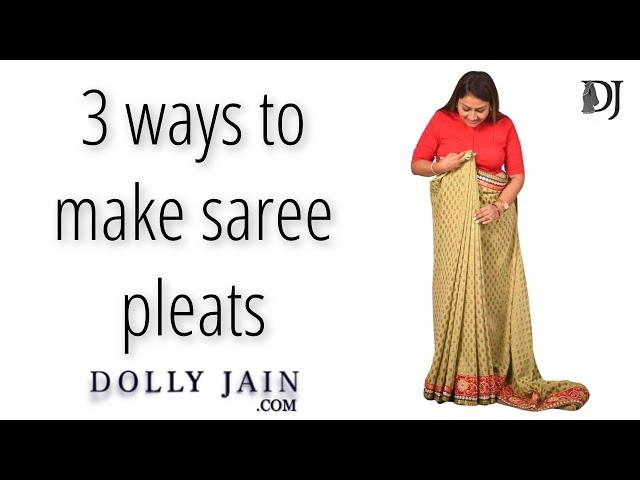 Perfect pleats made easy | How to pleat a saree for beginners | Dolly Jain saree draping hacks