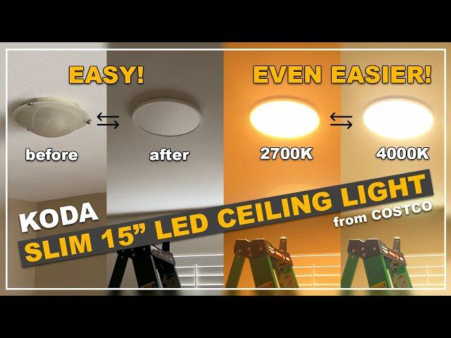 How to install Koda Slim 15 inch LED Ceiling Light from Costco