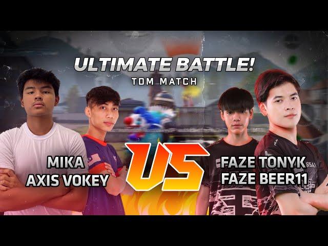 Mika , Axis Vokey vs FaZe TonyK , FaZe BeeR11 2v2 TDM MATCH | PUBG Mobile