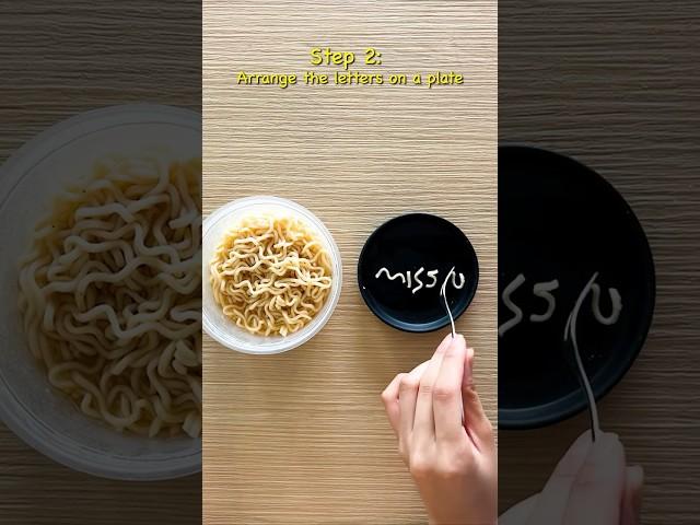 Turn noodles into letters!  Watch the magic unfold! #inshot #reelsinstagram #missyou