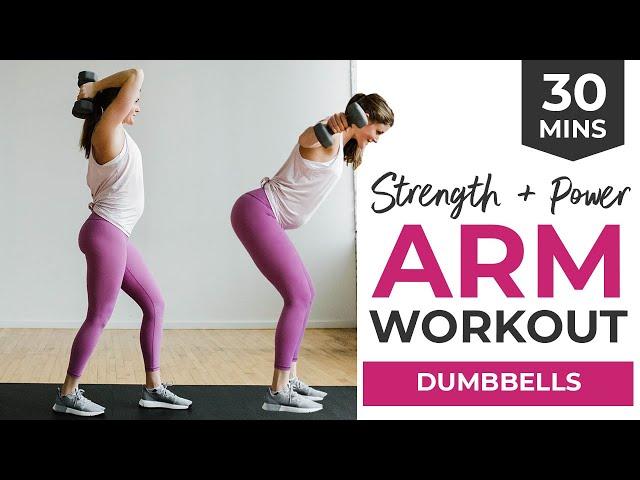 30-Minute Arm Workout with Dumbbells (Upper Body Strength + Cardio)