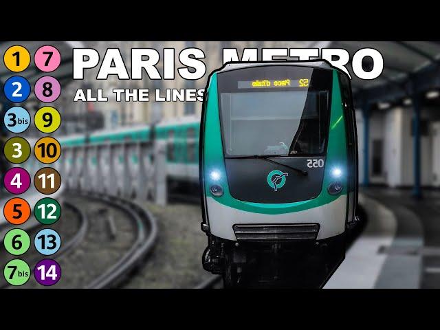  Paris Metro - All the Lines / Toutes les Lignes - Métro de Paris (2022) (4K)