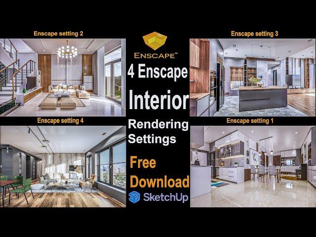 Enscape 4 interior render setting Tutorial |  enscape interior render | SketchUp Tutorial