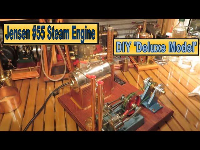 Jensen #55 DIY 'Deluxe' Model Toy Steam Engine running on live steam