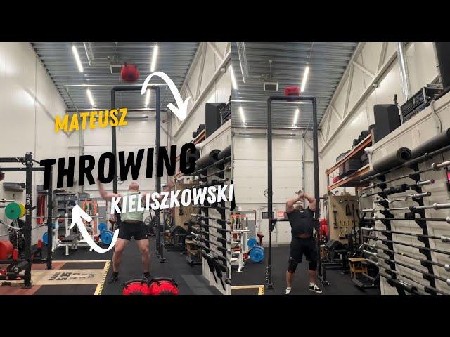 Throwing training with Mateusz