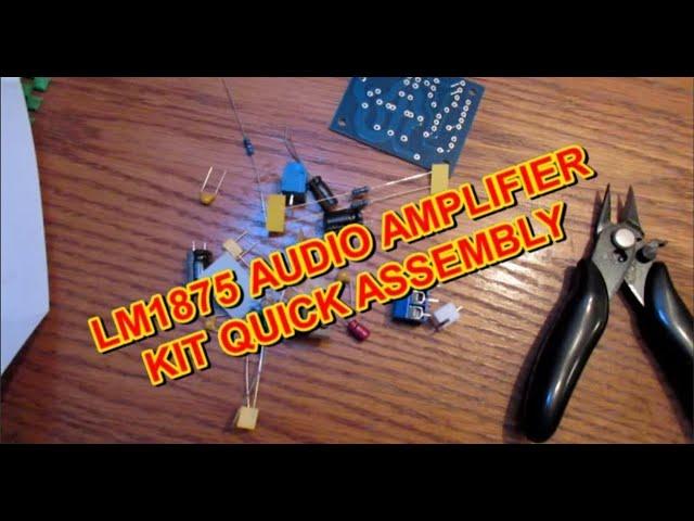 LM1875 audio amplifier kit assembled far from home