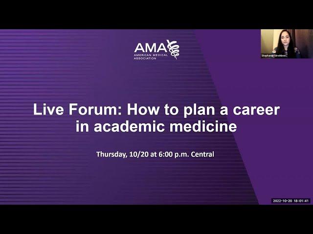 AMA Research Challenge: How to plan a career in academic medicine