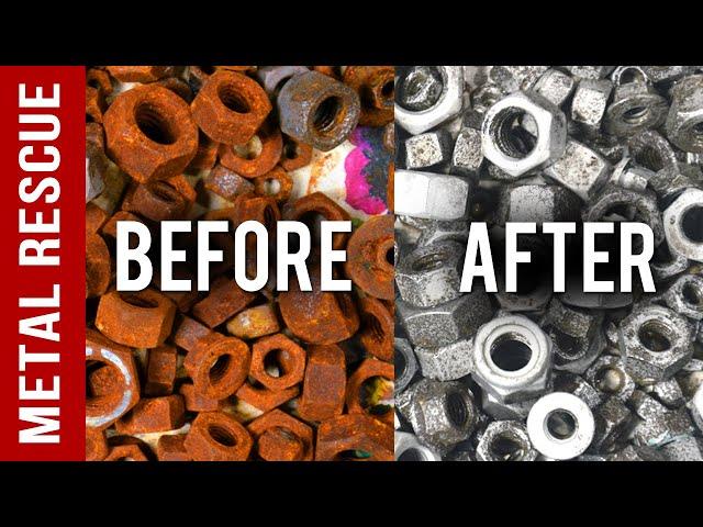 Remove Rust From Rusty Nuts & Bolts, Metal Files Without Sanding Or The Use Of Acids!