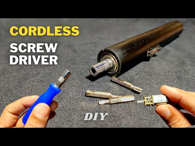 How to make Mini Cordless Rechargeable Screw driver at Home !