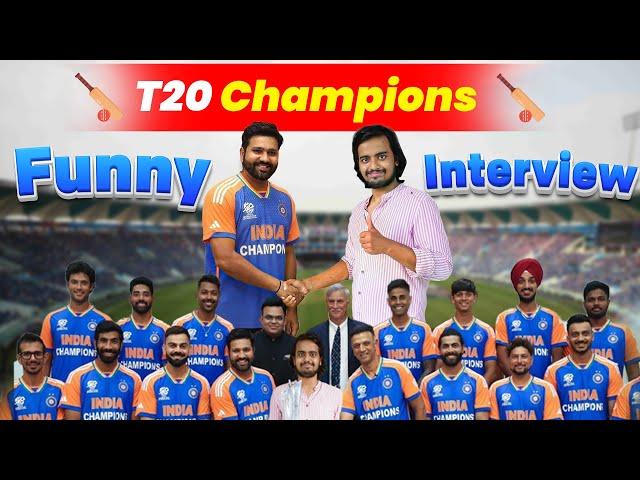 Rohit Sharma, Virat Kohli Funny Interaction With World T20 Champions Indian Cricket Team | Funny QnA