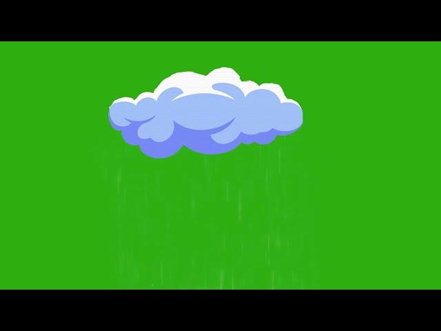 Rain cloud green screen effect | Animated cloud