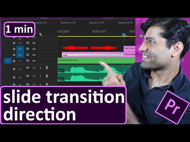 Premiere Pro slide transition direction