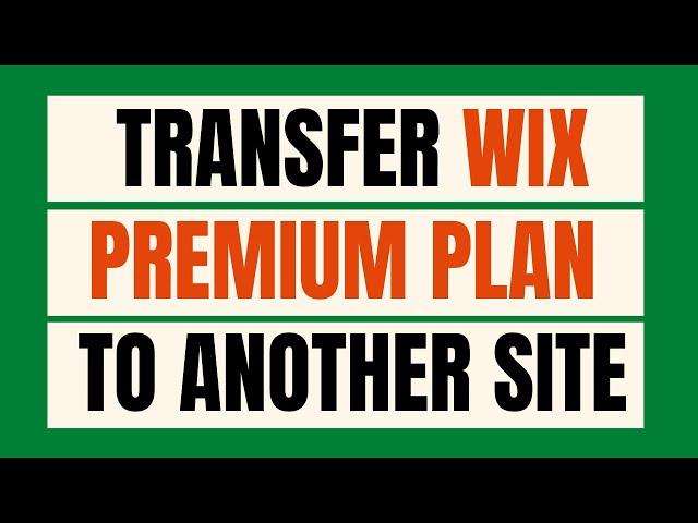 How to Transfer Wix Premium Plan To Another Wix Website  | Assign Wix Premium to Different Site