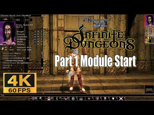 Neverwinter Nights Enhanced Edition Infinite Dungeons Part 1 Module Start 4k 60fps