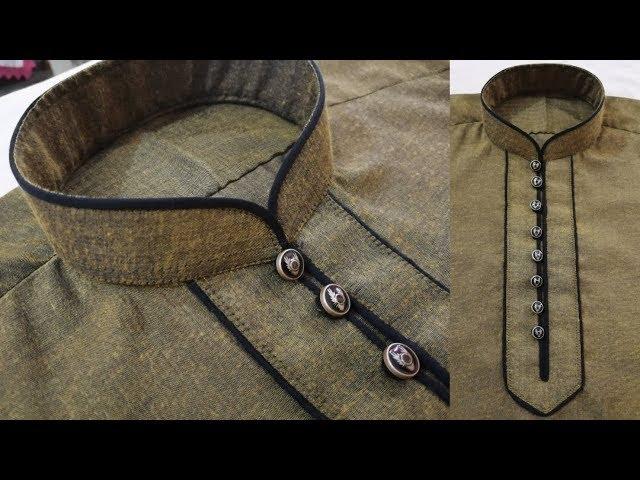 Latest High Neck kurta design 2021/// How to make desiger kurta For Men Urdu/Hindi