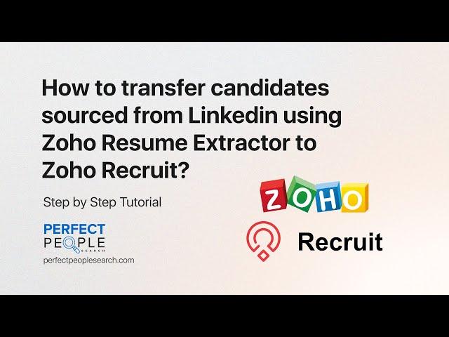 Linkedin and Zoho Recruit Integration