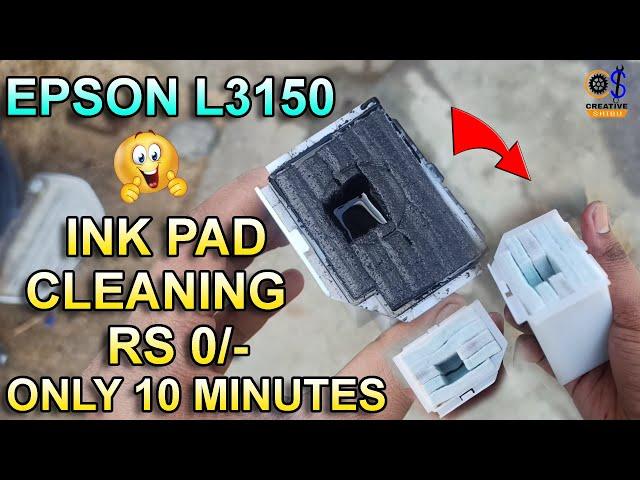 EPSON L3150 inkpad Reset/Cleaning // in just 10 minutes // by creative shibu