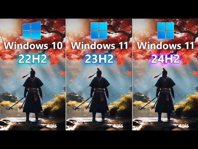 Windows 11 24H2 vs Windows 11 23H2 vs Windows 10 22H2 - Gaming in 2024