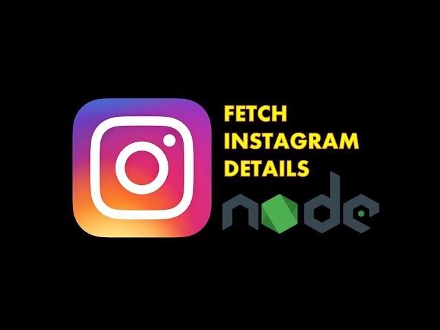 Fetch Instagram Details using Nodejs | Puppeteer Web Scraping