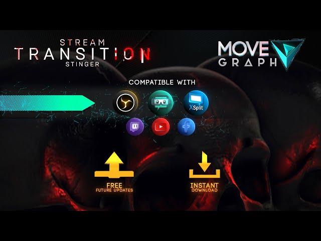 Skull Red Stinger Transition   Made for OBS - StreamLabs