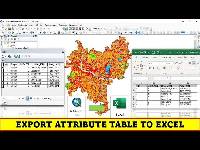 Convert GIS data to Excel | Export Attribute table to Excel