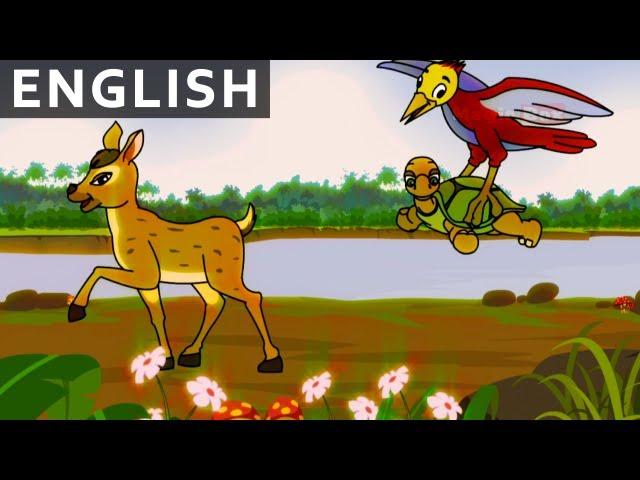 Wood Pecker, Deer And Tortoise - Jataka Tales In English - Animation / Cartoon Stories For Kids